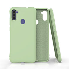 Ultra-thin Silicone Gel Soft Case 360 Degrees Cover for Samsung Galaxy M11 Matcha Green