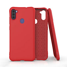 Ultra-thin Silicone Gel Soft Case 360 Degrees Cover for Samsung Galaxy M11 Red