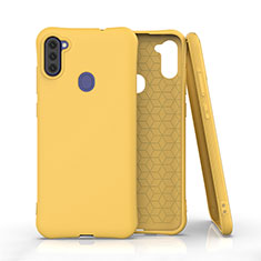 Ultra-thin Silicone Gel Soft Case 360 Degrees Cover for Samsung Galaxy M11 Yellow