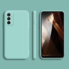 Ultra-thin Silicone Gel Soft Case 360 Degrees Cover for Samsung Galaxy M13 4G Cyan