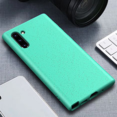 Ultra-thin Silicone Gel Soft Case 360 Degrees Cover for Samsung Galaxy Note 10 Cyan