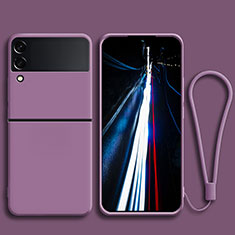 Ultra-thin Silicone Gel Soft Case 360 Degrees Cover for Samsung Galaxy Z Flip3 5G Purple