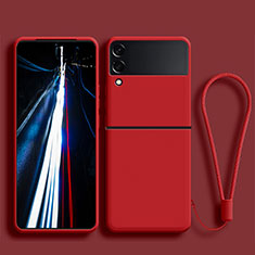 Ultra-thin Silicone Gel Soft Case 360 Degrees Cover for Samsung Galaxy Z Flip3 5G Red