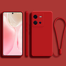 Ultra-thin Silicone Gel Soft Case 360 Degrees Cover for Vivo iQOO 10 Pro 5G Red