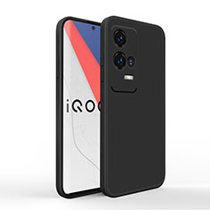 Ultra-thin Silicone Gel Soft Case 360 Degrees Cover for Vivo iQOO 8 5G Black