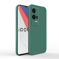 Ultra-thin Silicone Gel Soft Case 360 Degrees Cover for Vivo iQOO 8 5G Midnight Green