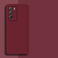 Ultra-thin Silicone Gel Soft Case 360 Degrees Cover for Vivo iQOO 9 SE 5G Red Wine