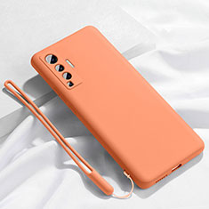 Ultra-thin Silicone Gel Soft Case 360 Degrees Cover for Vivo X50 5G Orange