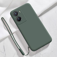 Ultra-thin Silicone Gel Soft Case 360 Degrees Cover for Vivo Y56 5G Midnight Green