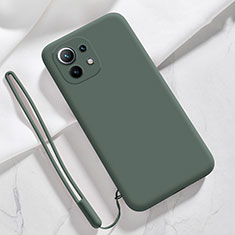 Ultra-thin Silicone Gel Soft Case 360 Degrees Cover for Xiaomi Mi 11 Lite 4G Midnight Green