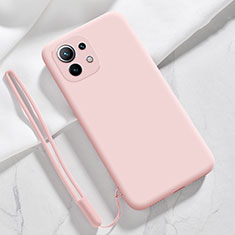 Ultra-thin Silicone Gel Soft Case 360 Degrees Cover for Xiaomi Mi 11 Lite 4G Pink