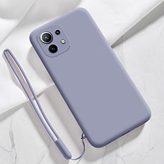 Ultra-thin Silicone Gel Soft Case 360 Degrees Cover for Xiaomi Mi 11 Lite 5G NE Lavender Gray