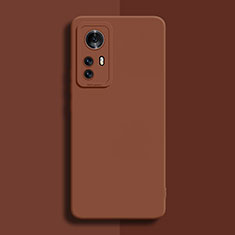 Ultra-thin Silicone Gel Soft Case 360 Degrees Cover for Xiaomi Mi 12 5G Brown