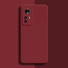 Ultra-thin Silicone Gel Soft Case 360 Degrees Cover for Xiaomi Mi 12 Pro 5G Red Wine