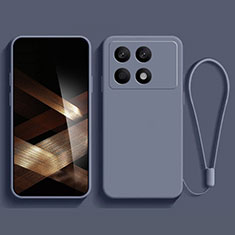 Ultra-thin Silicone Gel Soft Case 360 Degrees Cover for Xiaomi Redmi K70E 5G Lavender Gray