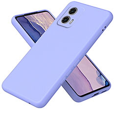 Ultra-thin Silicone Gel Soft Case 360 Degrees Cover H01P for Motorola Moto G73 5G Purple