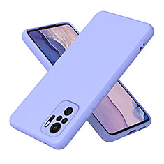 Ultra-thin Silicone Gel Soft Case 360 Degrees Cover H01P for Xiaomi Redmi Note 10 4G Purple