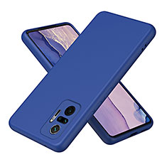 Ultra-thin Silicone Gel Soft Case 360 Degrees Cover H01P for Xiaomi Redmi Note 10 Pro 4G Blue