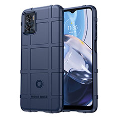 Ultra-thin Silicone Gel Soft Case 360 Degrees Cover J01S for Motorola Moto E22 Blue