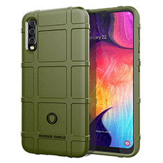 Ultra-thin Silicone Gel Soft Case 360 Degrees Cover J01S for Samsung Galaxy A50 Green
