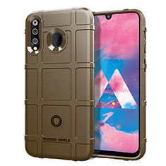 Ultra-thin Silicone Gel Soft Case 360 Degrees Cover J01S for Samsung Galaxy M30 Brown