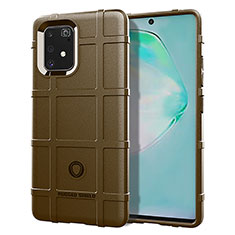 Ultra-thin Silicone Gel Soft Case 360 Degrees Cover J01S for Samsung Galaxy S10 Lite Brown