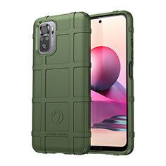 Ultra-thin Silicone Gel Soft Case 360 Degrees Cover J01S for Xiaomi Redmi Note 10 4G Green