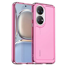 Ultra-thin Silicone Gel Soft Case 360 Degrees Cover J02S for Huawei P50 Pro Hot Pink