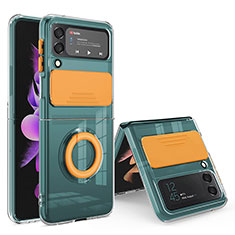 Ultra-thin Silicone Gel Soft Case 360 Degrees Cover MJ1 for Samsung Galaxy Z Flip4 5G Orange