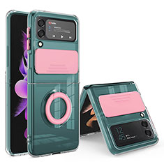 Ultra-thin Silicone Gel Soft Case 360 Degrees Cover MJ1 for Samsung Galaxy Z Flip4 5G Pink