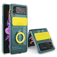 Ultra-thin Silicone Gel Soft Case 360 Degrees Cover MJ1 for Samsung Galaxy Z Flip4 5G Yellow
