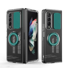Ultra-thin Silicone Gel Soft Case 360 Degrees Cover MJ1 for Samsung Galaxy Z Fold3 5G Midnight Green