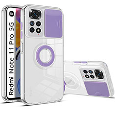 Ultra-thin Silicone Gel Soft Case 360 Degrees Cover MJ1 for Xiaomi Redmi Note 11 Pro 4G Clove Purple
