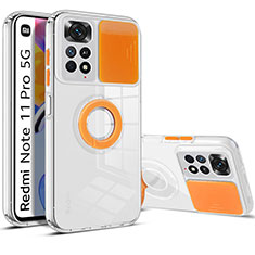 Ultra-thin Silicone Gel Soft Case 360 Degrees Cover MJ1 for Xiaomi Redmi Note 11 Pro 4G Orange