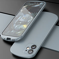 Ultra-thin Silicone Gel Soft Case 360 Degrees Cover N01 for Apple iPhone 12 Gray