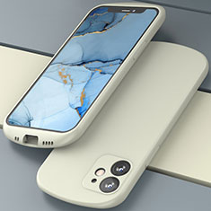 Ultra-thin Silicone Gel Soft Case 360 Degrees Cover N01 for Apple iPhone 12 Mini White