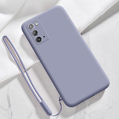 Ultra-thin Silicone Gel Soft Case 360 Degrees Cover N03 for Samsung Galaxy Note 20 5G Lavender Gray