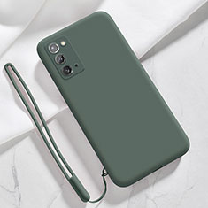 Ultra-thin Silicone Gel Soft Case 360 Degrees Cover N03 for Samsung Galaxy Note 20 5G Midnight Green