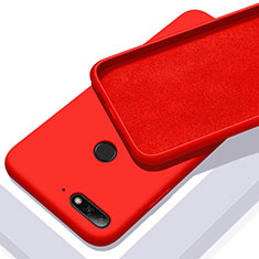 Ultra-thin Silicone Gel Soft Case 360 Degrees Cover S01 for Huawei Y6 Prime (2018) Red