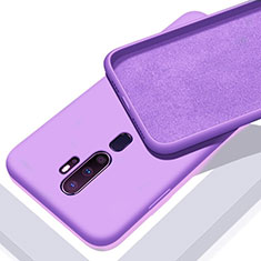 Ultra-thin Silicone Gel Soft Case 360 Degrees Cover S01 for Oppo A11 Purple