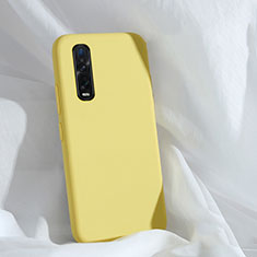 Ultra-thin Silicone Gel Soft Case 360 Degrees Cover S01 for Oppo Find X2 Pro Yellow