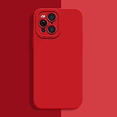 Ultra-thin Silicone Gel Soft Case 360 Degrees Cover S01 for Oppo Find X3 5G Red