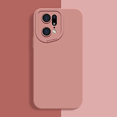 Ultra-thin Silicone Gel Soft Case 360 Degrees Cover S01 for Oppo Find X5 Pro 5G Pink
