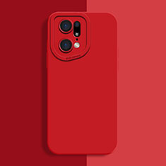 Ultra-thin Silicone Gel Soft Case 360 Degrees Cover S01 for Oppo Find X5 Pro 5G Red