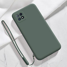 Ultra-thin Silicone Gel Soft Case 360 Degrees Cover S01 for Oppo Reno4 SE 5G Midnight Green