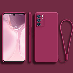 Ultra-thin Silicone Gel Soft Case 360 Degrees Cover S01 for Oppo Reno6 Pro 5G India Hot Pink