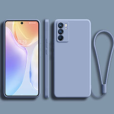Ultra-thin Silicone Gel Soft Case 360 Degrees Cover S01 for Oppo Reno6 Pro 5G India Lavender Gray