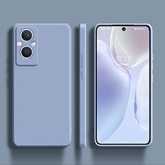 Ultra-thin Silicone Gel Soft Case 360 Degrees Cover S01 for Oppo Reno7 Lite 5G Lavender Gray