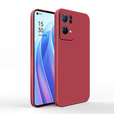 Ultra-thin Silicone Gel Soft Case 360 Degrees Cover S01 for Oppo Reno7 Pro 5G Red