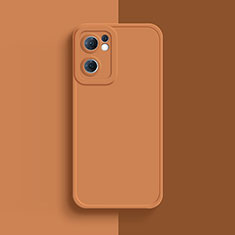 Ultra-thin Silicone Gel Soft Case 360 Degrees Cover S01 for Oppo Reno7 SE 5G Orange